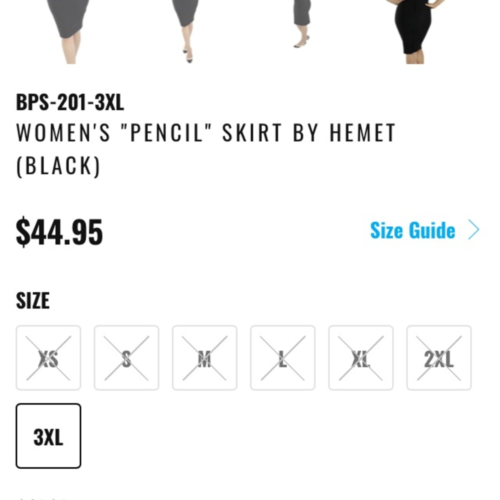 Black pencil skirt - Picture 4 of 5